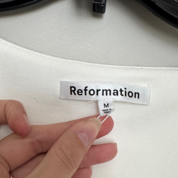 REFORMATION Mikol Knit Dress in White M - Picture 9 of 9